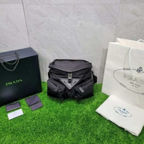 프라다 리나일론 가죽 숄더백 블랙팩토리