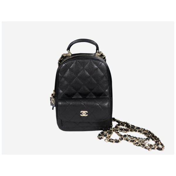 CHANEL 샤넬 25ss 크루즈 컬렉션 캐비어 탑핸들 미니 백팩