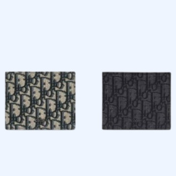 Dior 디올 오블리크 자카드 반지갑