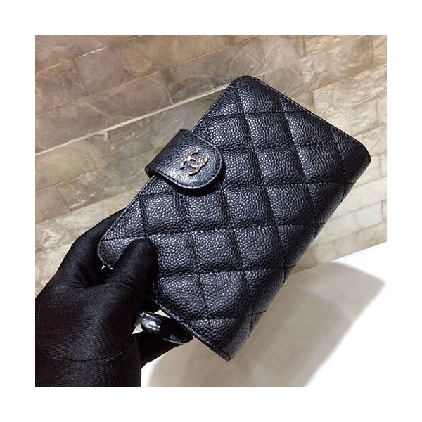 샤넬지갑 캐비어 은장 15CM AS30211