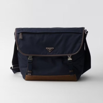 프라다 리나일론 및 가죽 숄더백 VAL팩토리