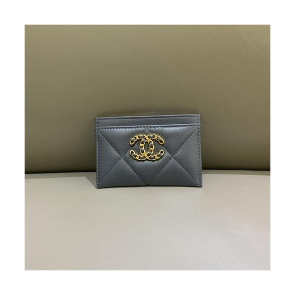 샤넬 19 카드지갑 AP1167 다크 그레이