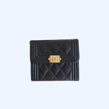 샤넬 LEBOY 지갑 케비어 금장 AS5040