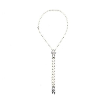 크롬하츠 미키모토 화이트골드 볼로타이 목걸이 QB팩토리