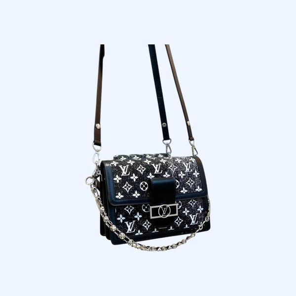 루이비통 블랙 데님 도핀백 미디움 m59361