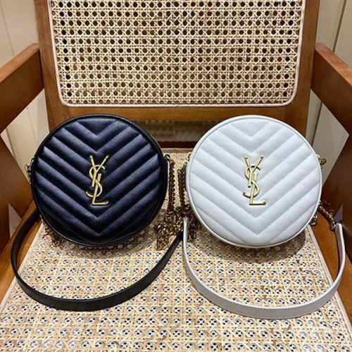 입생로랑 바이닐 라운드 카메라백 610436