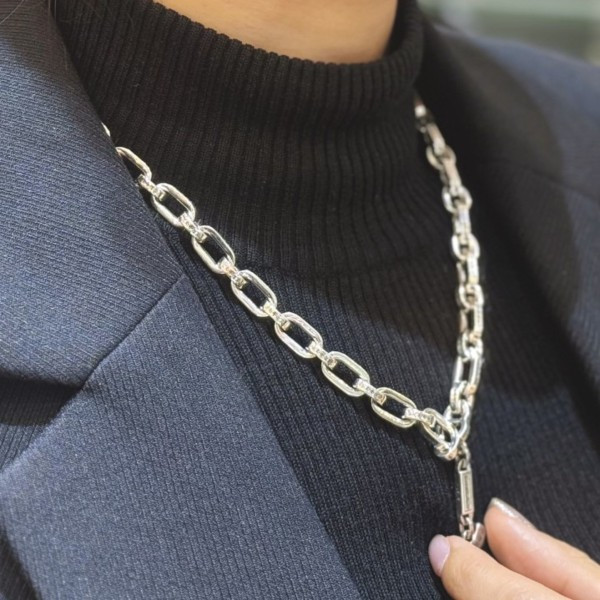 크롬하츠 페이퍼 E 체인 목걸이 QB팩토리