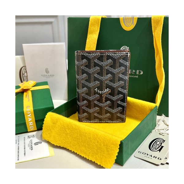 고야드 생피에르 카드 지갑 블랙 탄