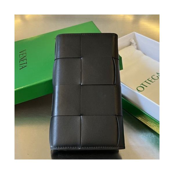 보테가베네타 인트레치아토 위빙 레더 장지갑 블랙 679845