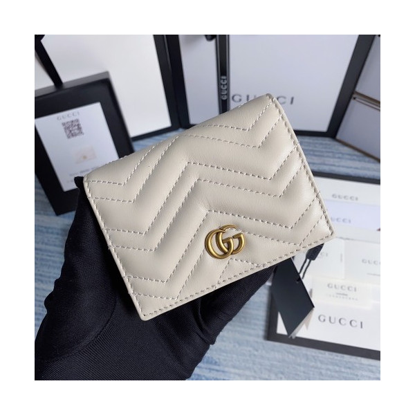 구찌 마틀라세 마몽 쉐브론 카드지갑 466492 화이트