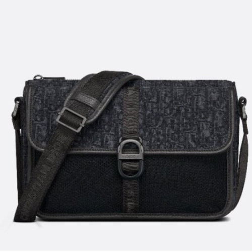 디올 8 블랙 오블리크 메신저백 AT팩토리