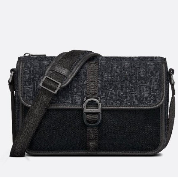 디올 8 블랙 오블리크 메신저백 AT팩토리