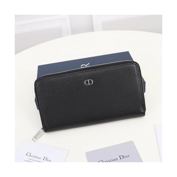 디올 CD로고 지퍼 장 지갑