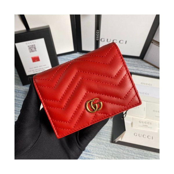 구찌 마틀라세 마몽 쉐브론 카드지갑 466492 레드