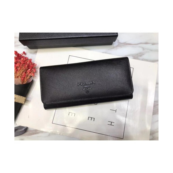 Prada 프라다 여성용 모노크롬 장지갑 블랙,레드,핑크