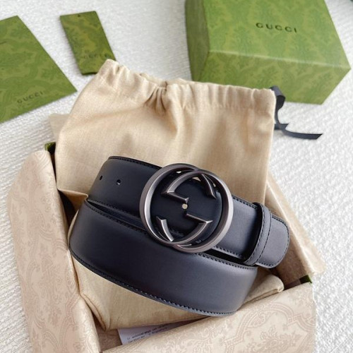 구찌 인터로킹G 레더 벨트 4cm