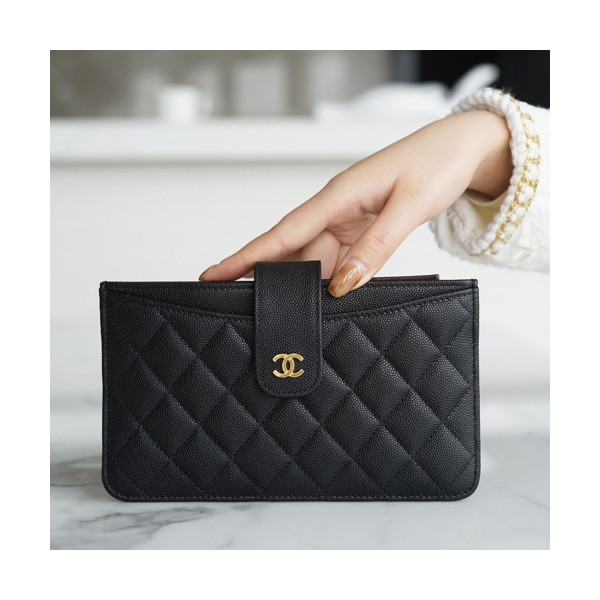 샤넬 장지갑 캐비어 금장 AP6616