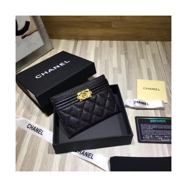 Chanel 2020 여성용 캐비어 보이 카드홀더 색상다양