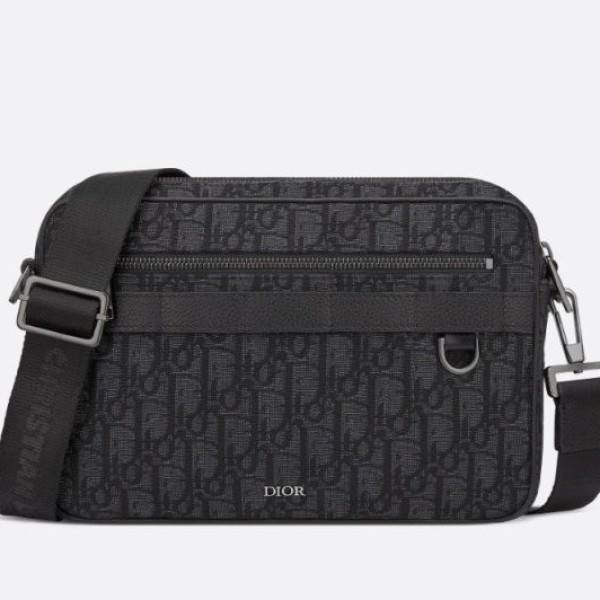 디올 사파리 미니 메신저백 블랙 오블리크 AT팩토리