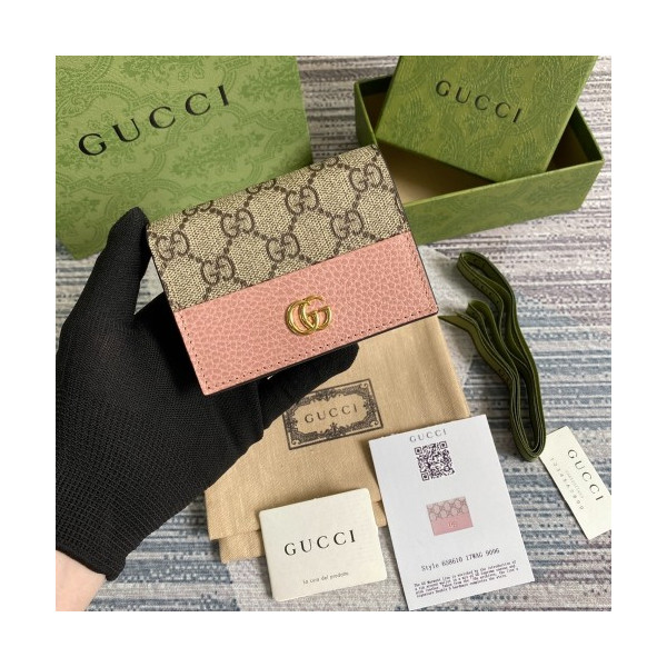 구찌 마몽 카드지갑 658610 베이지 핑크