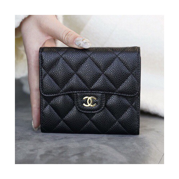 샤넬 클래식 캐비어 반지갑 11CM AS87005
