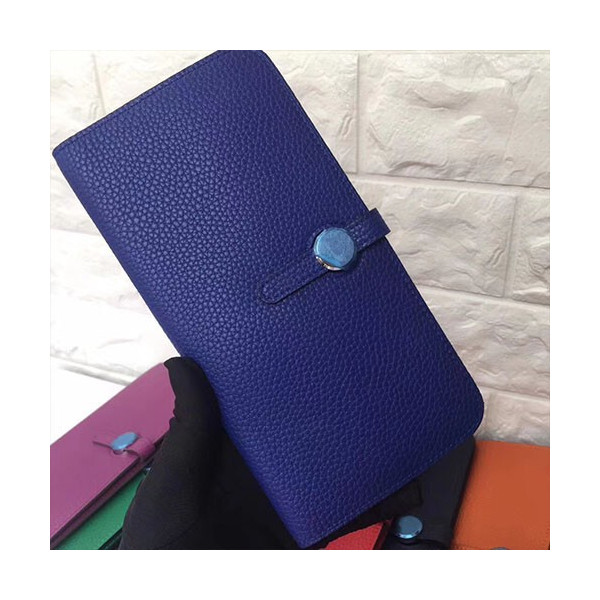 [HERMES][프리미엄]에르메스 도곤 장지갑 토고 네이비