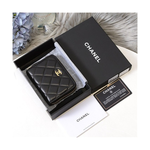 샤넬 램스킨 카드&동전지갑 C0019-1