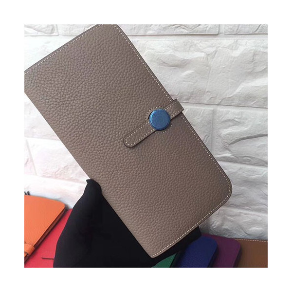 [HERMES][프리미엄]에르메스 도곤 장지갑 토고 그레이