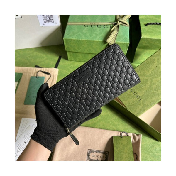 GUCCi 구찌 마이크로시마 지퍼 장지갑 449391