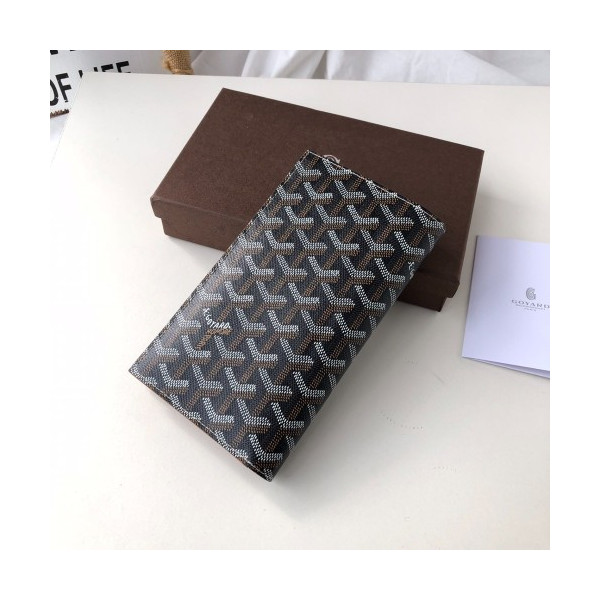 고야드 카드 장지갑 블랙 탄