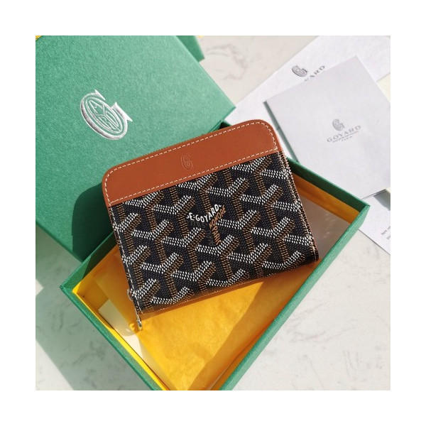 고야드 마티뇽 미니 카드지갑 블랙 탄