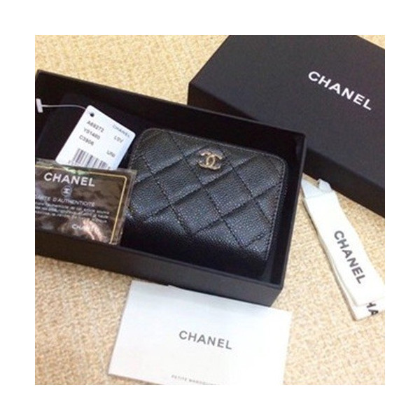 샤넬 캐비어 카드지갑 AS36521