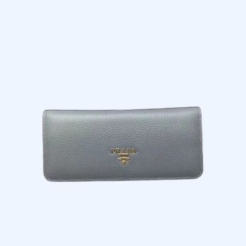 Prada 프라다 여성용 메탈로고 장지갑 그레이,베이지,딥그린,네이비