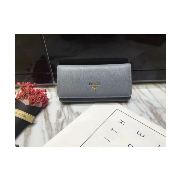 Prada 프라다 여성용 메탈로고 장지갑 그레이,베이지,딥그린,네이비