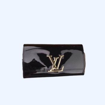 Louis vuitton 루이비통 애나멜 블랙 지퍼장지갑