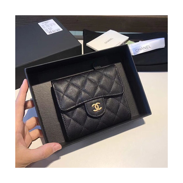 샤넬 캐비어 반지갑 11CM AS401052