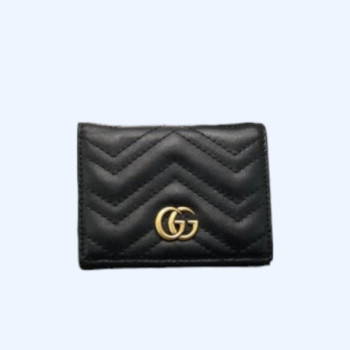 ) Gucci 구찌 클래식 반지갑 금장 블랙