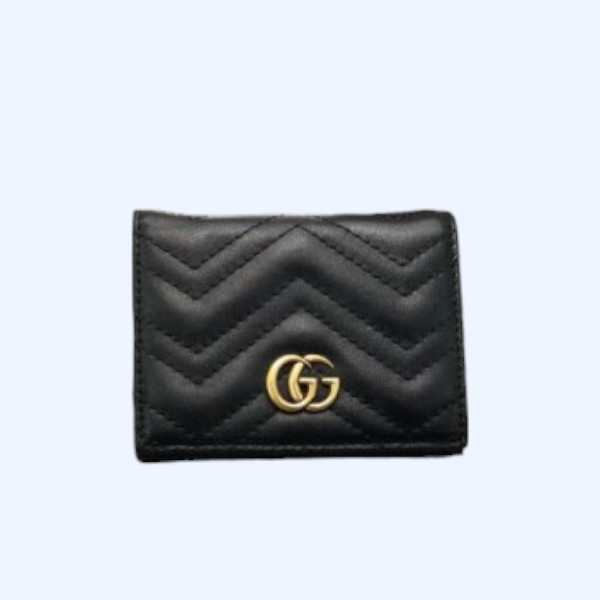 ) Gucci 구찌 클래식 반지갑 금장 블랙