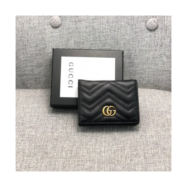 ) Gucci 구찌 클래식 반지갑 금장 블랙