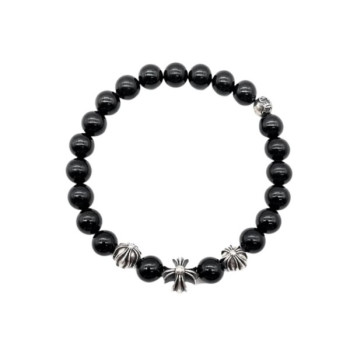 크롬하츠 8MM 블랙 비즈 팔찌 QB팩토리
