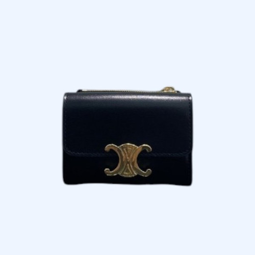 셀린느 트리오페 플랩 카드 홀더 60035 [블랙]