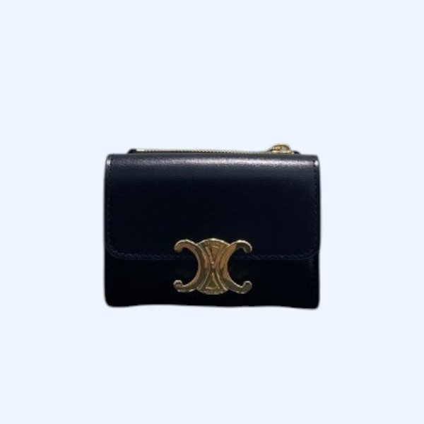 셀린느 트리오페 플랩 카드 홀더 60035 [블랙]