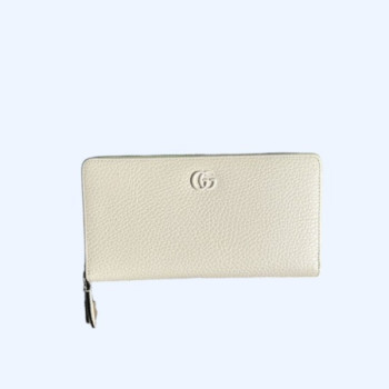 구찌 GG 마몽트 지퍼 장지갑 456117 화이트
