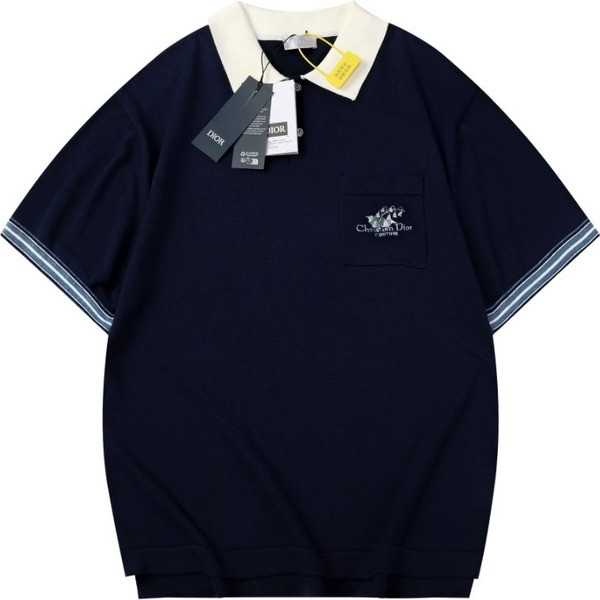 [ Dior ] 디올 카라 반팔 니트