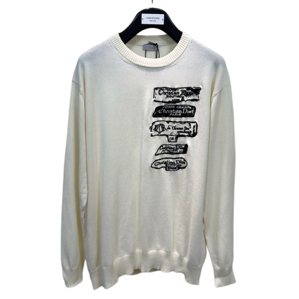 [ Dior ] 디올 자수 라운드 울 니트