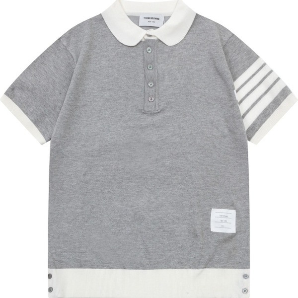 [ Thom Browne ] 톰브라운 PK 카라 반팔 니트