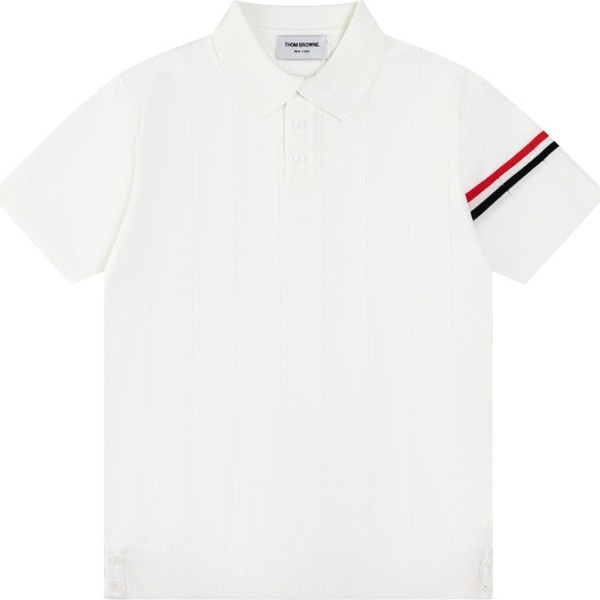 [ Thom Browne ] 톰브라운 PK 카라 반팔티