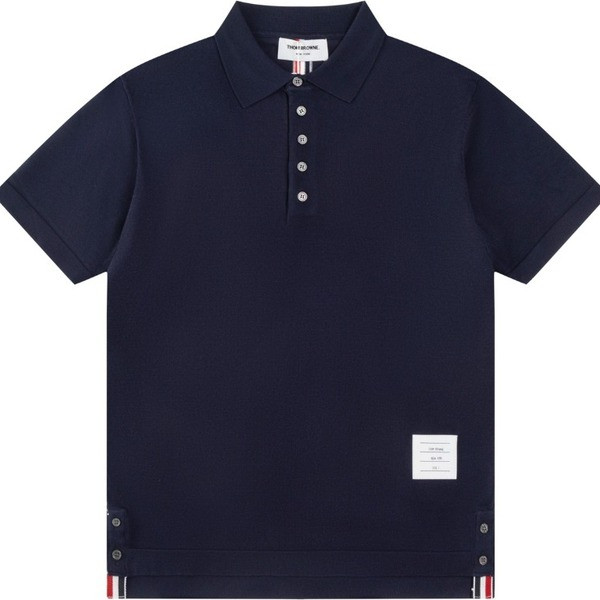 [ Thom Browne ] 톰브라운 PK 카라 반팔티