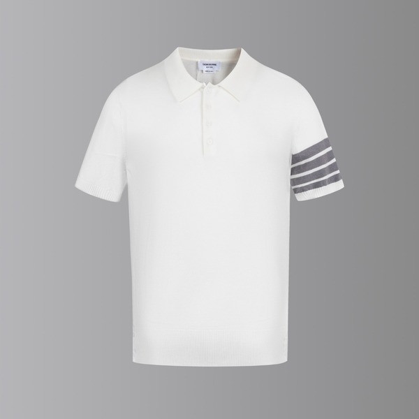 [ Thom Browne ] 톰브라운 카라 반팔 니트