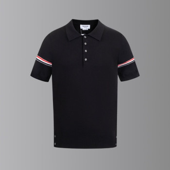 [ Thom Browne ] 톰브라운 카라 반팔 니트